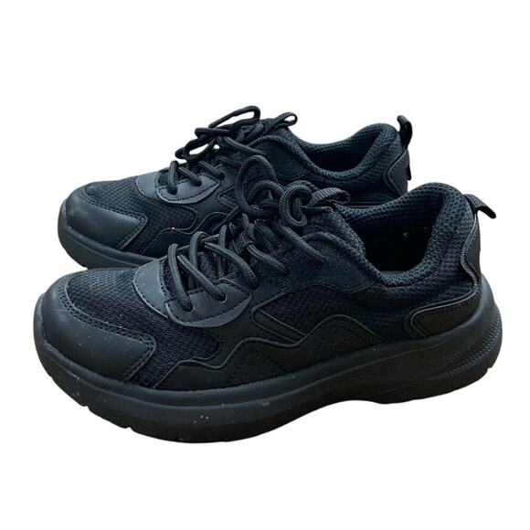 Treesky Womens Size 5.5 Black Mesh Lace Up Non Slip Atheltic Work Sneaker Shoes - Picture 2 of 4